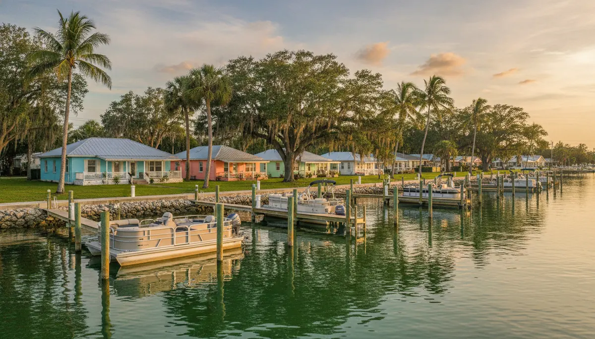 The water off Gulfport, Florida, reached from the Gulfport Municipal Marina